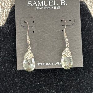 Samuel B. Sterling Silver Prasiolite Dangle Earrings